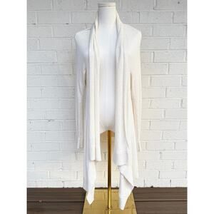 Lululemon Wrap Lightweight Open Cream Knit Long Cardigan Sweater M/L
